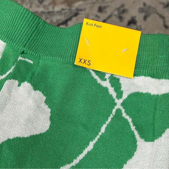 NWT Diane Von Furstenberg Target High Rise Gingko Green Sweater Knit Pants XXS - Picture 7 of 12